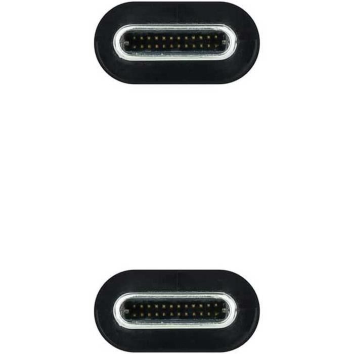 Nanocable NANOCABLE USB 3.1 Gen2-kabel, Svart, 1,5 m, 10 Gbps 5A, 4K-60Hz, USB-C-M-USB-C-M