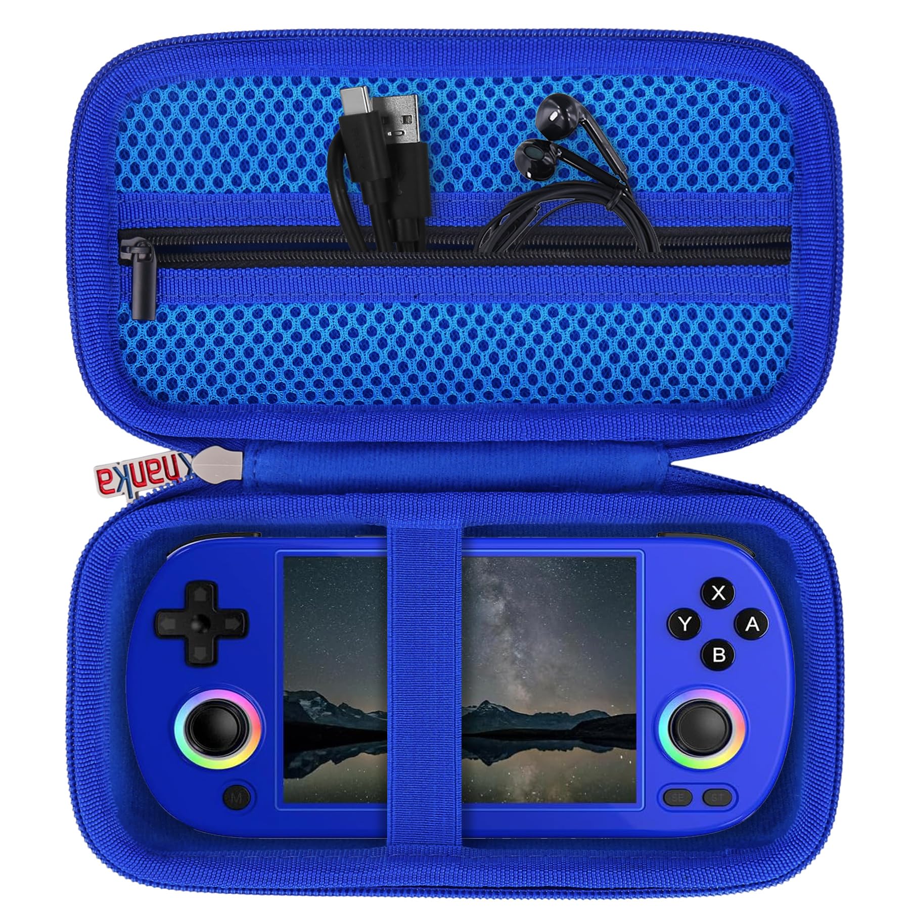 

Storage Anbernic RG40XX H Whatsko Ultra Thin Portable Game Console Compatible with Portable Game Blue [Khanka Case] Console, (Case Only) синій