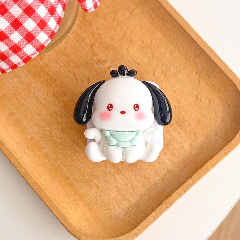 Cartoon Flip Mirror Puppy Mobile Phone Airbag Bracket Back Sticker Kt Cat Devil Makeup Mirror Portable Cute Mirror Sticker