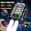 Multifunctional Pocket Torch Light Magnetic Flashlight Super Bright LED Powerful COB LED EDC Mini Keychain Flashlight
