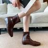 228-1 low-heeled short boots for women's new 2025 autumn women's boots fashion boots pointed short boots design thin boots for women
