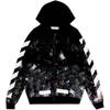OFF WHITE Galaxy Brushed Zip Up Hoodie OMBB003G20JER0019901