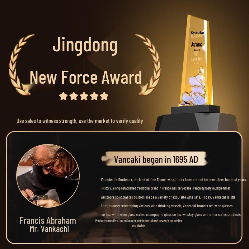 FANKAQI Kristallglas Whiskey- & Brandy-Tumbler-Sets