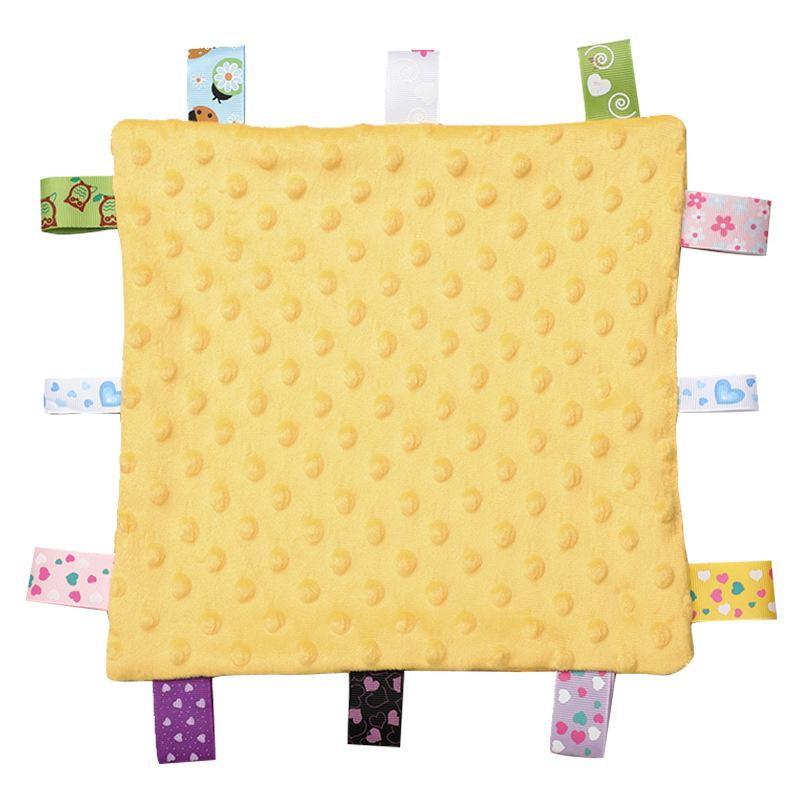 Baby Tag Security Blanket Baby Soothing Plush Blanket Sensory Soft Comforter Blanket Baby Anima
