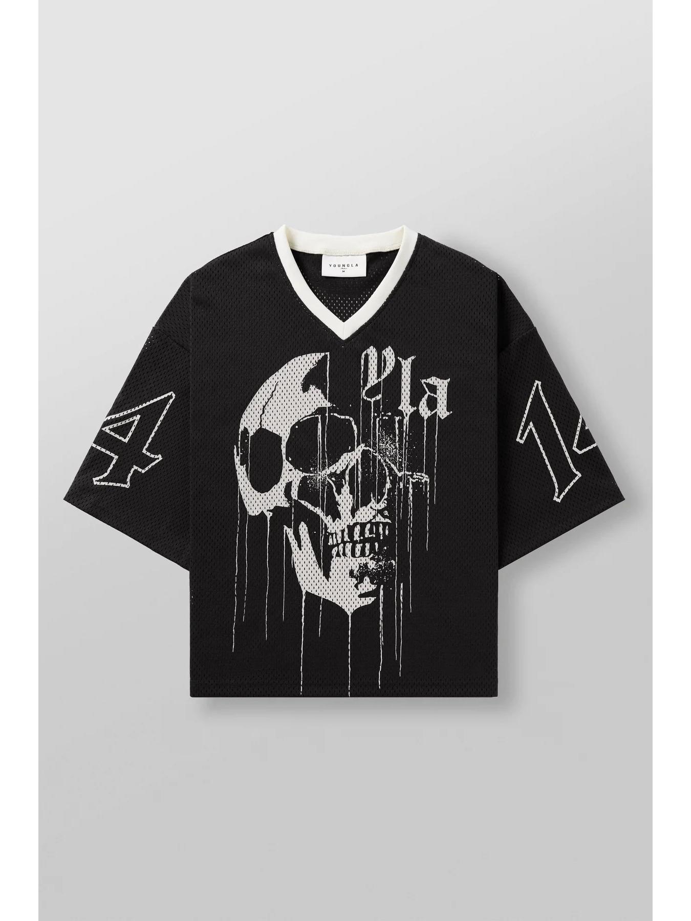 

YOUNGLA Мужская футболка свободного покроя из быстросохнущей сетки для летних видов спорта и фитнеса M