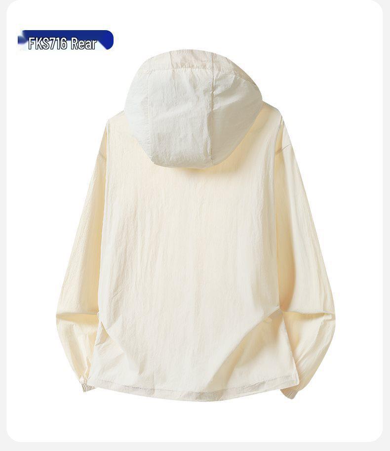 Hot Sale Ice Silk Ultra-Thin Couple's Summer Jacket: Lightweight, Trendy Hong Kong Style for Men's Outdoor Fishing.