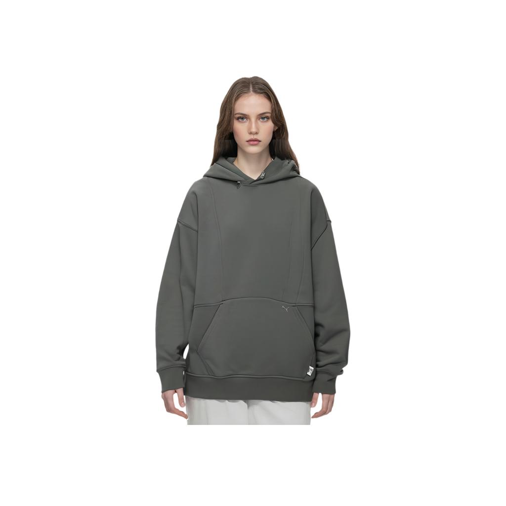 Puma Mmq Hoodie Einfarbiger Gestrickter Pullover Sweatshirt Unisex Hoodies Grau 534673-15