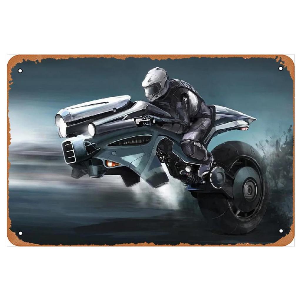 Decor Old Motorcycles Vintage Metal Tin Signs Ride Free Funny Poster Decor for Cafe Garage Bar Pub Club Man Cave Wall Decoration