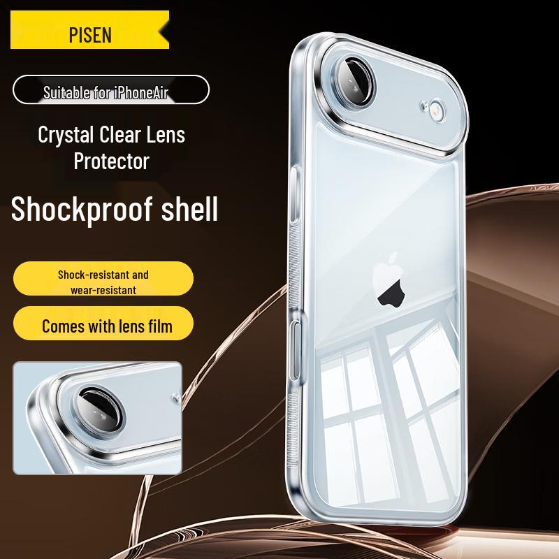 PISEN Transparent iPhone Case with Integrated Lens Protector