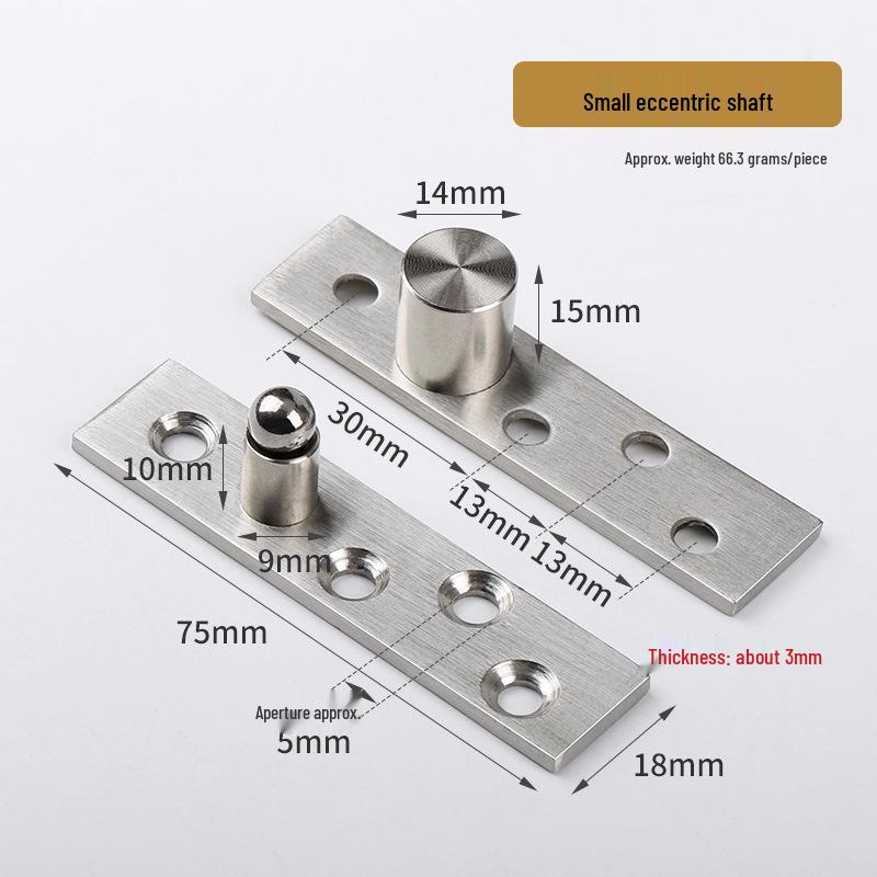 Charnière de porte pivotante rotative à 360° en acier inoxydable (Haut et bas)