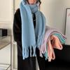 Women's Winter Whitening Wool Knit Scarf - Versatile High-End Ins Style Neck Warmer