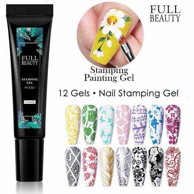 5 ml Nagel-Gel-Nagellack, Stempelfarbe, Hybrid-Lack, UV-Nagellacke, Nagelkunst, Maniküre, Stempelplatte