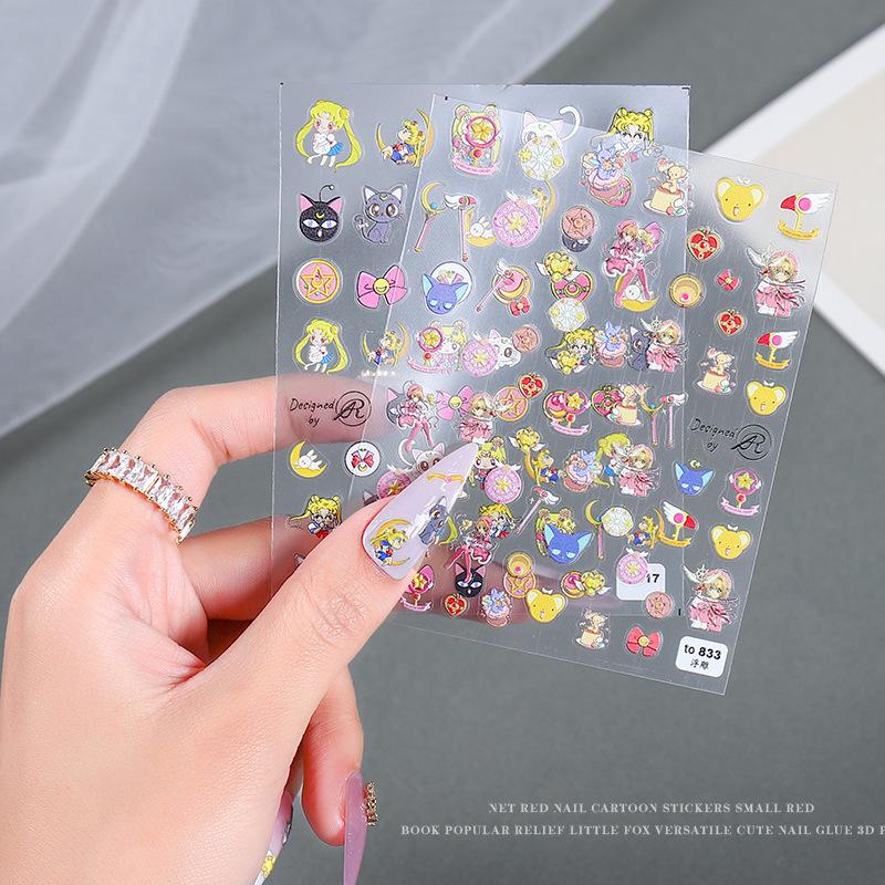 Sailor Moon Battle Suit Nail Stickers - Decorative Nail Accessories