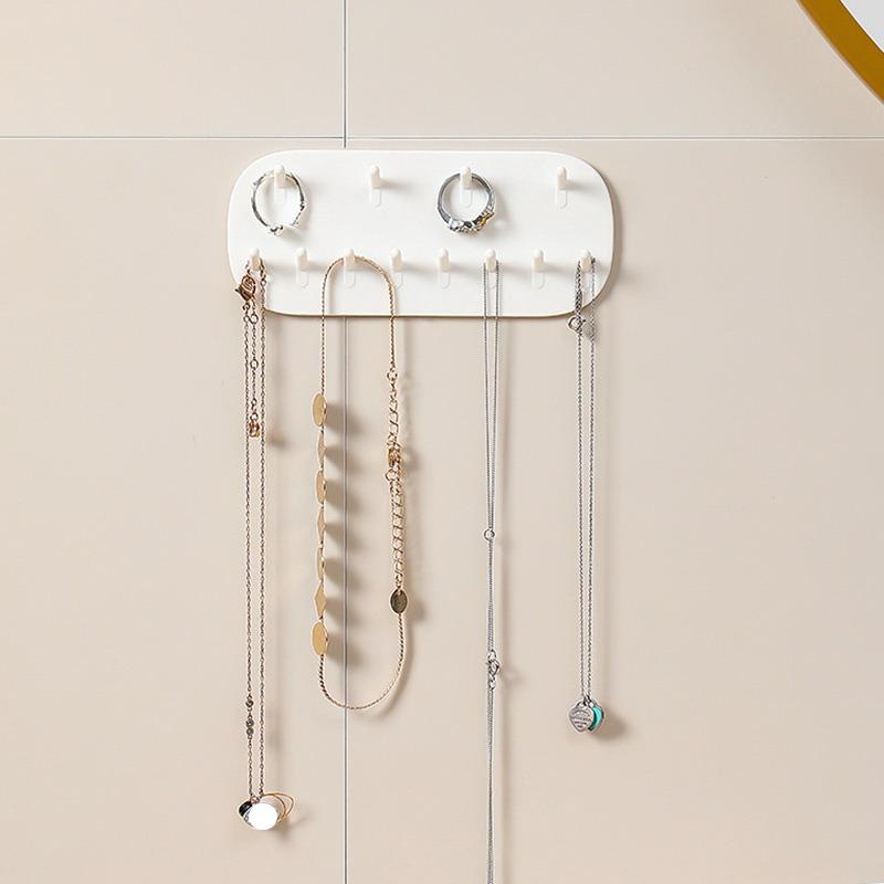 Jewelry Storage Rack, Multi-Functional No-Drill Earring And Necklace Display Rack, Jewelry Storage Hooks