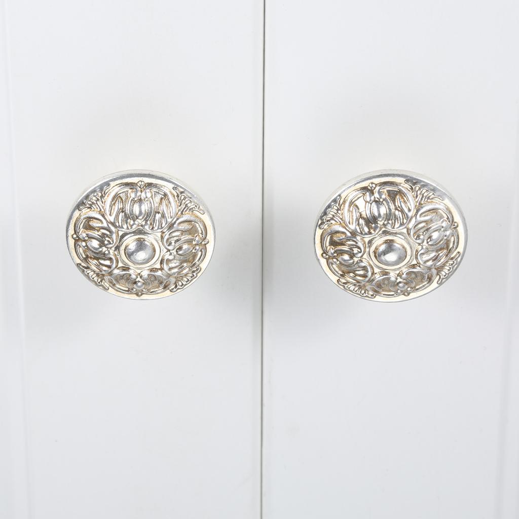 DRELD Antique Wardrobe Door Pull Furniture Handle Retro Silver Garden Drawer Handle Classical Handle Knob Home Decor 32/96/128MM