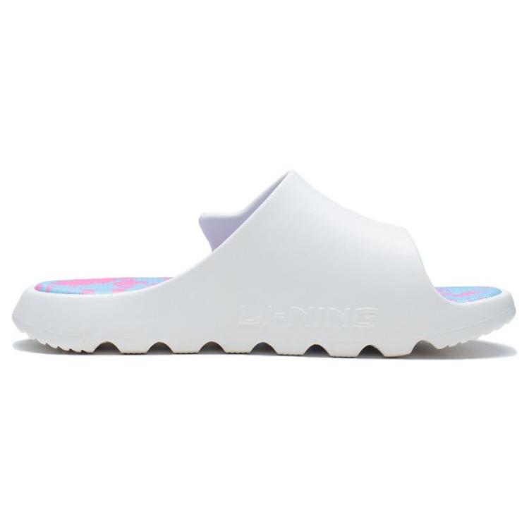 Li Ning Quiet Slide Slippers Women's White Blue ABTS004-3