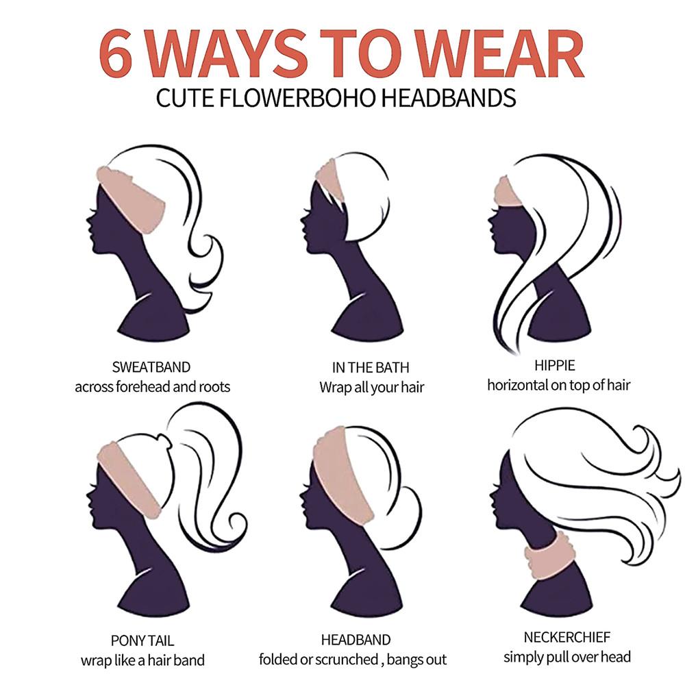 Diademas anchas bohemias, diademas elásticas vintage, turbante con nudo para mujeres y niñas, pañuelo suave de algodón, bandas elásticas para la cabeza, accesorios para el cabello