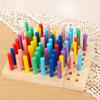 Wooden Color Categorization Rod Colorful Sticks Game Children's Hand Fine Motor Training Toy Color Cognition Game Sensory Gift