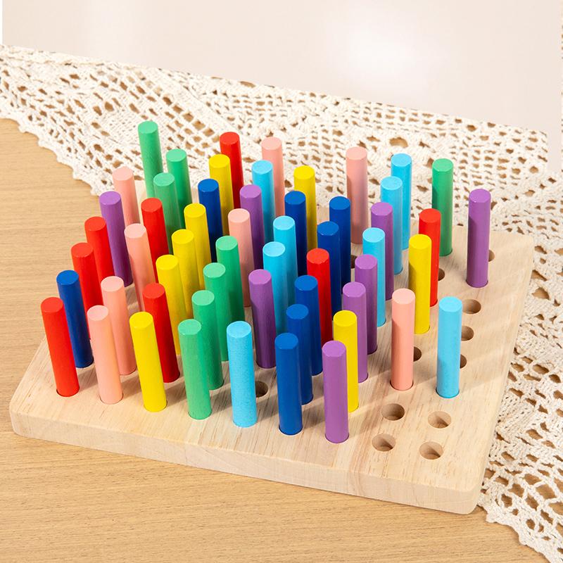 

Wooden Color Categorization Rod Colorful Sticks Game Children s Hand Fine Motor Training Toy Color Cognition Game Sensory Gift