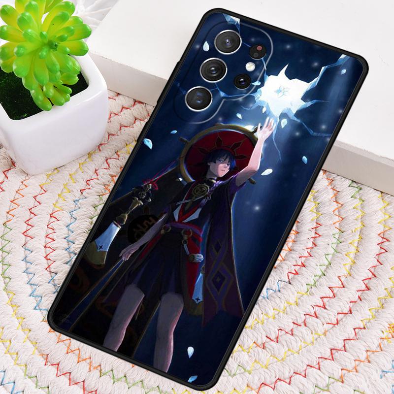 Genshin Impact Scaramouche Silicone Phone Case For Samsung Galaxy note 10 pro S26 S25 S24 S23 S22 S21 Plus S25Ultra Capa Cover