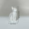 Modern Wave Cat Statue, Sitting Cat Ornament with Wave Curling Hair, Creative Home Office, Desktop Decoration, Living Room