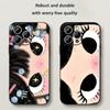 Big-eyed Cute Girl Cartoon Design Phone Case For iPhone 17 16 E 15 14 13 12 Plus Mini Pro Max Soft Black Shockproof Cover
