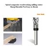 Spiral Edge Trimming Knife with 8 Handles Integral Alloy Edge Trimming Knife Composite Edge Carving Woodworking Milling Cutter