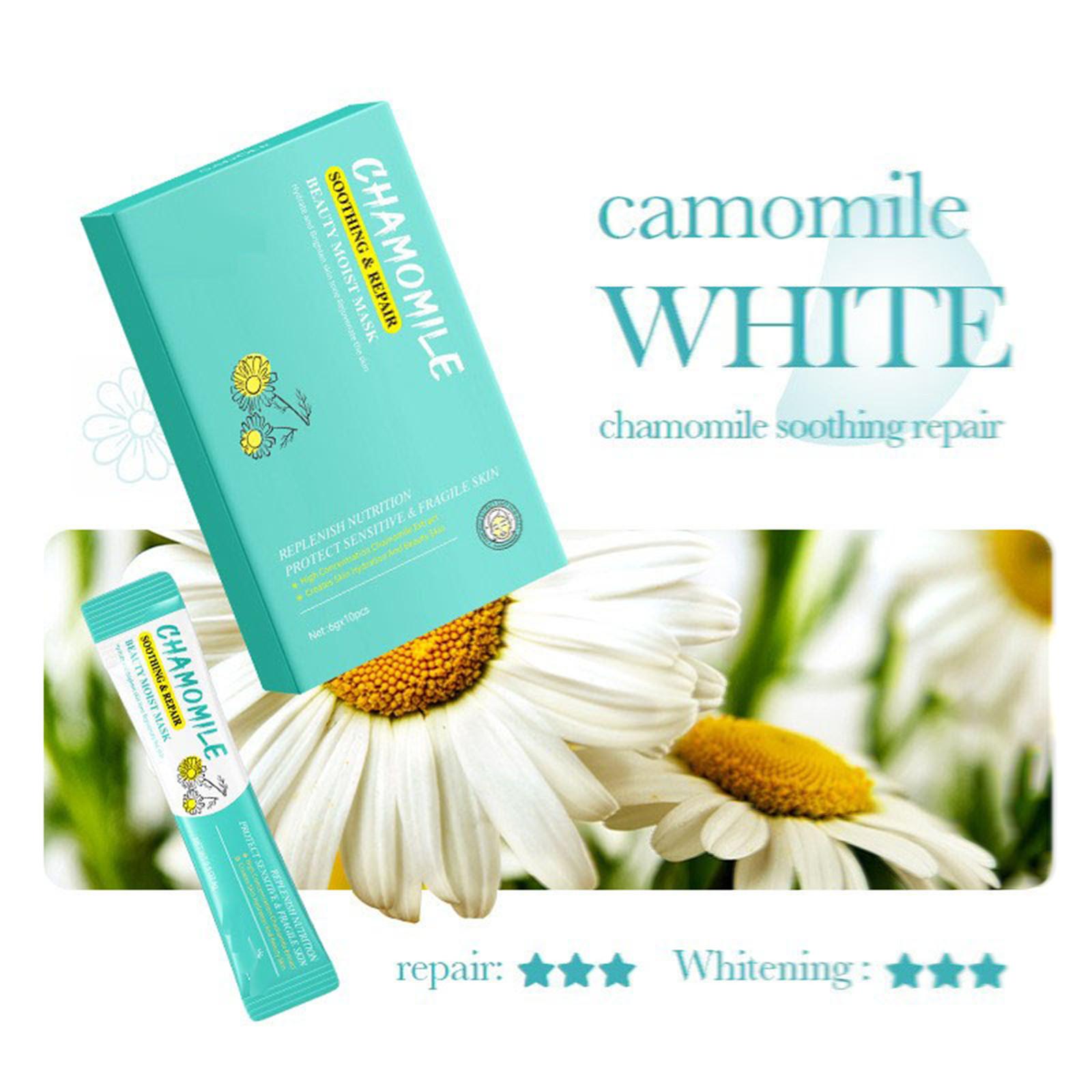 

Ромашка успокаивающая восстанавливающая, актинидия, регулирующая жирность, увлажняющая маска для лица, 1 коробка(6г*10шт) One Size