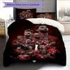 Red MUFC Glory Bedding Quilt Set Quilt Cover Pillowcase Home Decoration Birthday Gift (1 * duvet cover + 2 * pillowcase, without core)