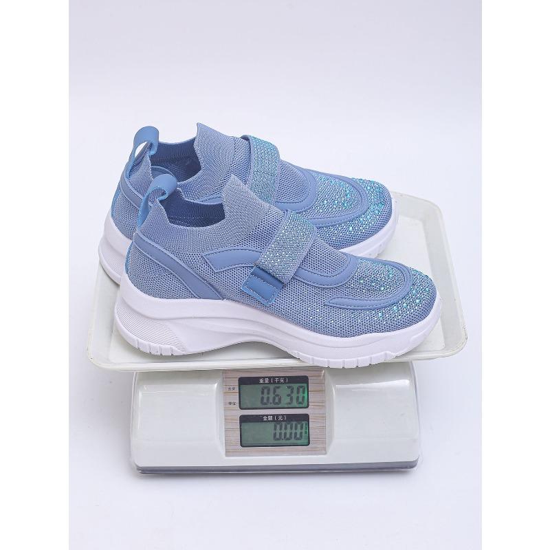 Damen Frühling-Herbst Keilabsatz Tiefer Ausschnitt Lässige Sportschuhe, Dicksohlige Atmungsaktive Komfort-Schuhe.