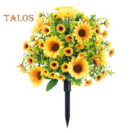 

22-дюймовый искусственный подсолнух, всепогодный желтый искусственный цветок с подпоркой, устойчивый к выцветанию, искусственные подсолнухи для декора сада, двора, газона, патио 1pc