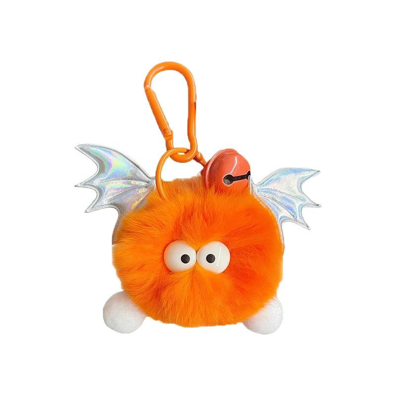 Cross-Border Plush Little Devil Soot Ball Faux Rex Rabbit Fur Pendant Keychain/Backpack Charm