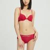 Calvin Klein Waist Logo Breathable Semi-Bikini Briefs Women underwear Red QP1057A-XBV