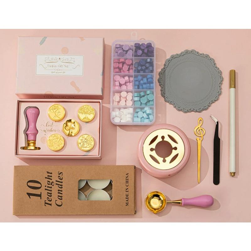 

Новый макарон лаковый воск частицы плавильник набор для печати ручной аккаунт подарок на день святого Валентина день рождения DIY инструмент для лаковой печати оптом светло-розовый