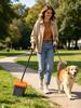 Litter Box Scooper Long Handle Dog Poop Sifter Adjustable Pet Litter Scoop for Home Outdoor Travel Hiking Picnic Backyard Lawn