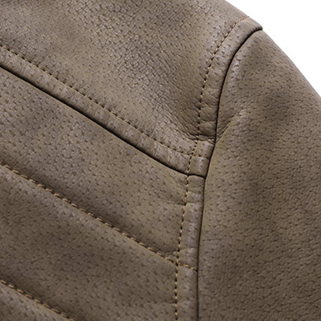 Men's Jacket Slim Fit PU Motorcycle Leather Jacket Lapel Leather Jacket