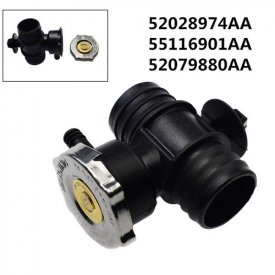 Coolant Neck Radiator Hose Connector & Cap For Chrysler Jeep Dodge 52028974AA