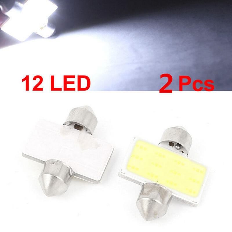1/2 Pcs 31MM 12V 3W LED COB Festoon Interior Dome Bulb Car Map Reading