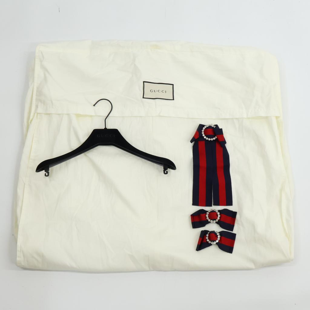 GUCCI 475970 Navy Wave Detail Wool Single Coat coat 38 NavyUsed