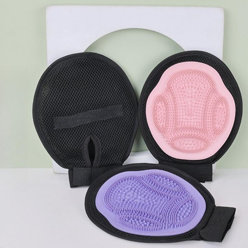 Dog Bathing Glove Massage Shower Mitt for Cats and Small Dogs Pet Grooming Brush for Shedding