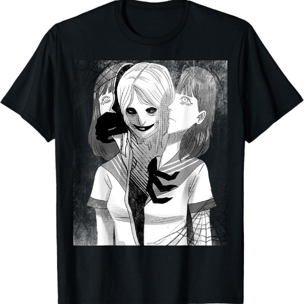 T-shirt Otaku Anime Gotica Giapponese Strega Occulta Ragazza Horror Demone (2)