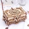 Wooden 3D Three-Dimensional Diy Hands-On Assembly Of Antique Jewelry Boxes, Handicrafts, Boys And Girls, Gifts, Movable Assembly Toys