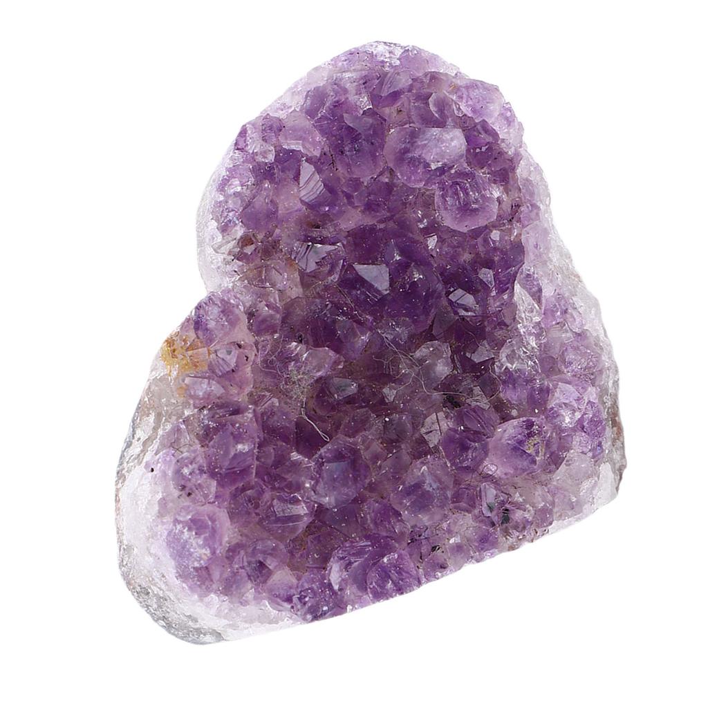 Amethyst Cluster Heart Shaped Absorb Negative Energy Amethyst Cluster Geode Specimen for Meditation Home Office Decor