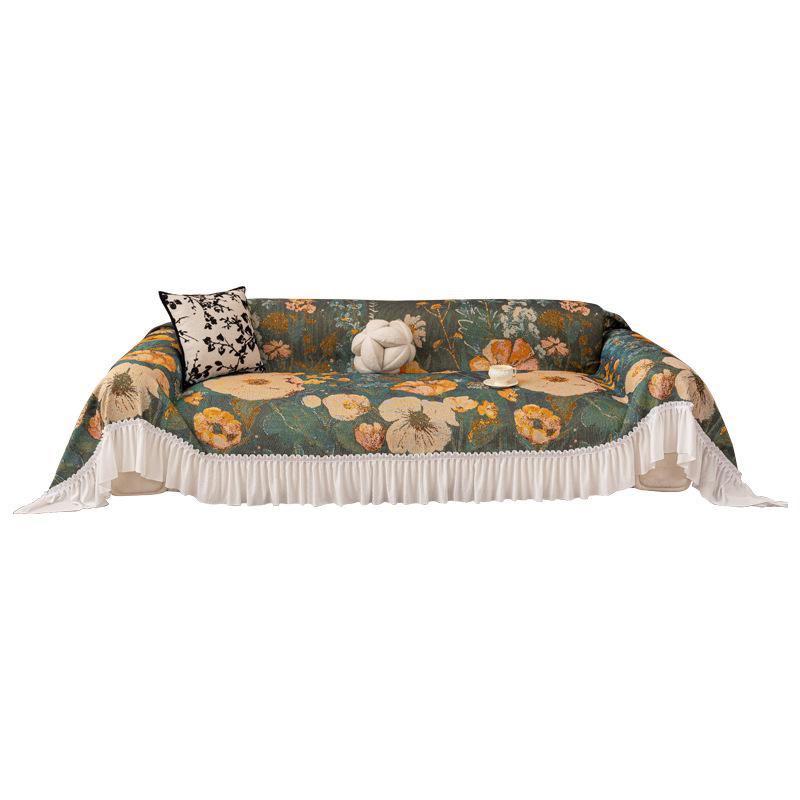 French 2025 New Sofa Cover Cloth Towel Universal In All Seasons, High-end Sense Non-slip and Anti-cat Scratch, a Whole Full-cover Blanket