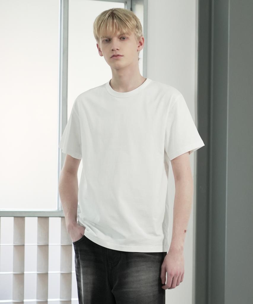 WAAR Dm1014 Basic Cotton Short Sleeve T-Shirt_Ivory