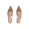 GUCCI Double G 24 Spring Summer Collection Leather Cone Heel High Heels 4.5cm Women's Beige & Ebony 782627 2HK80 9763