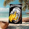 Vintage Motorcycle Fashion Beach Towel: Ideal for Summer Adventures Soft, absorbent and quick drying suitable for swimming and bathing
