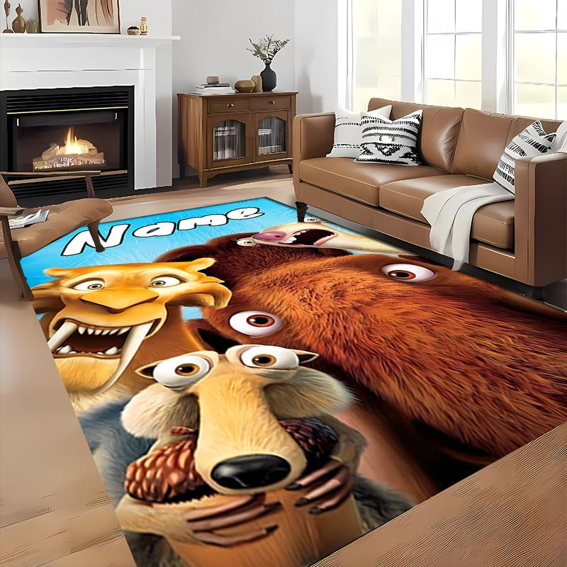 Custom Personalization Ice Age Dawn of the Dinosaurs Area Rug - Perfect For Kitchen, Bathroom,Laundry Room Decor Large Size Available,Gift All Seasons
