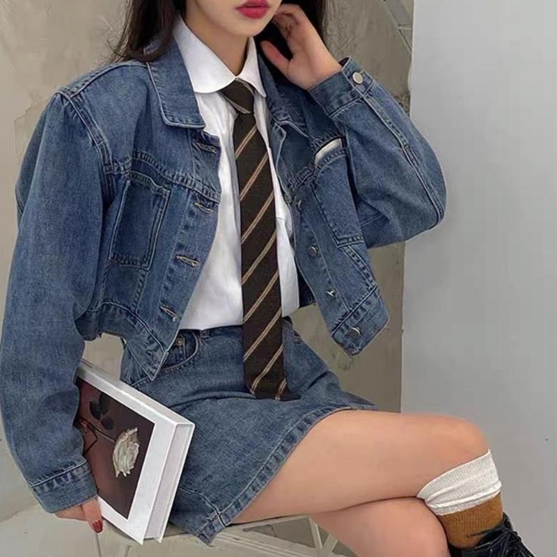 Coffee Striped JK Girl Neck Tie School Student Uniform Pre-Tied Adjustable Necktie Bowtie for Formal Wear Business