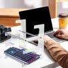 F26C Practical 3 Step Sturdy Acrylics Keyboard Stand Clear Display Solution Portable Accessory for Desks Home Decoratioin